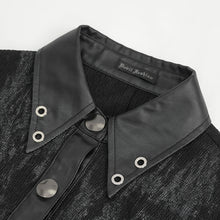 Load image into Gallery viewer, SHT107 Leather paneled rivets studded shirt
