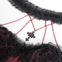 Load image into Gallery viewer, SKT23402 red women Skeleton Printing Gothic Lolita Dress
