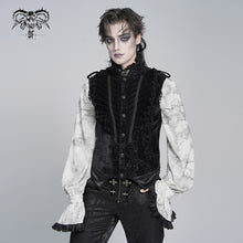 Load image into Gallery viewer, WT106 Paisley Jacquard Velvet Gothic Vest
