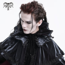 Load image into Gallery viewer, CA049 Gothic black and red velvet knitted collar
