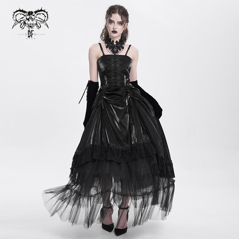 SKT11301 Gothic tube top layered gowns