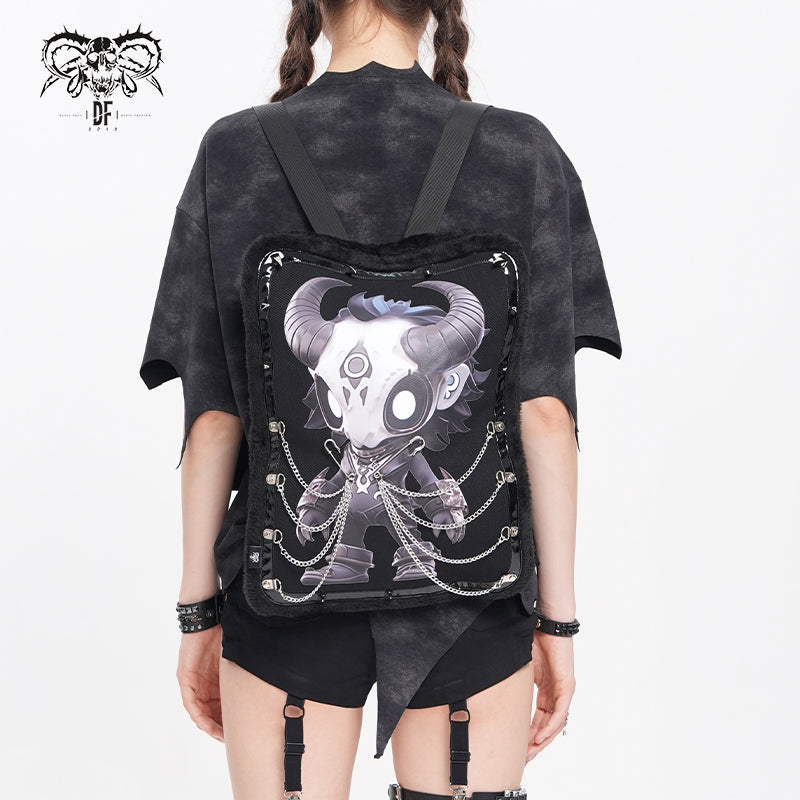 AS248 Horn nail-decorated evil shadow IP image backpack – Devil Fashion ...