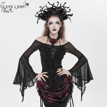 Load image into Gallery viewer, ETT04501 3D Floral Knit Gothic T-Shirt
