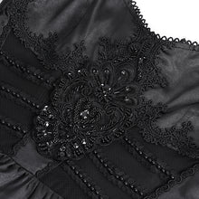 Load image into Gallery viewer, SKT22401 Black party Gothic long suspender dress
