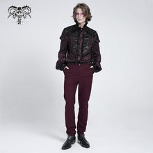 Load image into Gallery viewer, PT13902 wine Gothic wedding men trousers

