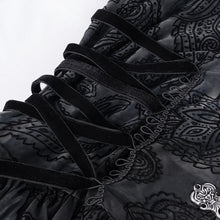 Load image into Gallery viewer, CT246 Gothic Women Flared Sleeves Tie-dyed flocked hooded cardigan jacket
