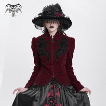 Load image into Gallery viewer, CT19302 women wine gothic short coat
