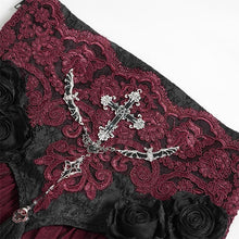 Load image into Gallery viewer, ECST013 Paisley Jacquard Black and Red Belt
