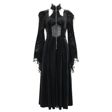 Load image into Gallery viewer, CT26001 Gothic shiny velvet halterneck hooded jacket
