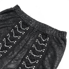 Load image into Gallery viewer, PT293 Punk Cutout Diamond Mesh Wide-Leg Pants
