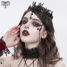 Load image into Gallery viewer, AS222 Tassel eyebrow pendant Gothic crown
