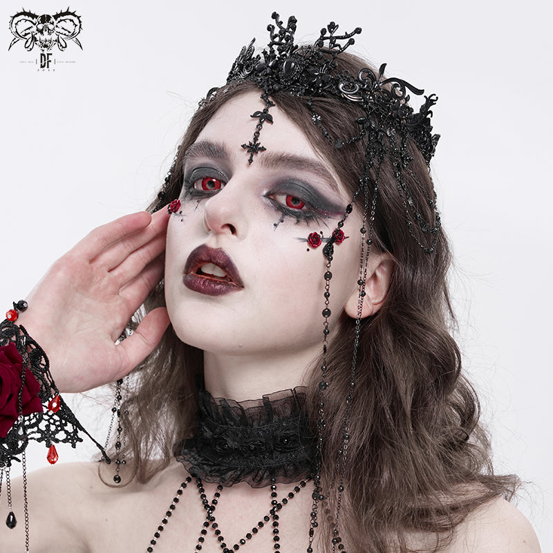 AS222 Tassel eyebrow pendant Gothic crown