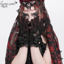 Load image into Gallery viewer, EGE003 Concave and convex shiny material gothic gloves
