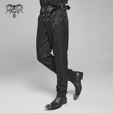 Load image into Gallery viewer, PT284 Gothic cashmere jacquard trousers with side buckles
