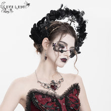 Load image into Gallery viewer, EAS025 Feather and flower headdress headband
