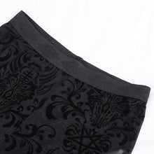 Load image into Gallery viewer, PT256 Flocked flower mesh high waist women&#39;s pants
