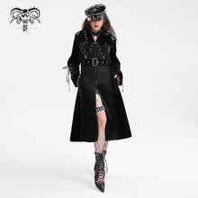 Load image into Gallery viewer, CT240 Punk turtleneck long sleeve wool coat
