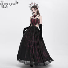 Load image into Gallery viewer, ESKT05902 Red Women Rose cutout waist strapless dress
