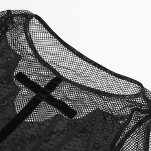 Load image into Gallery viewer, TT306 Bat-Shaped Chest Punk Mesh T-Shirt
