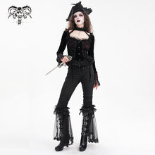 Load image into Gallery viewer, PT257 Knee-length ruffled gothic trousers
