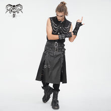 Load image into Gallery viewer, SKT203 Punk non-elastic twill material men kilt
