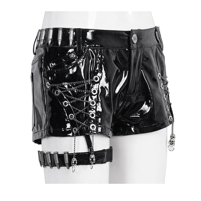 PT237 Glazed leather low-rise shorts – Devil Fashion Official