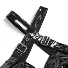 Load image into Gallery viewer, TT310 Punk Patent Faux Leather Halter Crop Top
