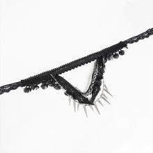 Load image into Gallery viewer, AS322 Gothic necklace with delicate chain and lace detailing
