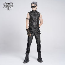 Load image into Gallery viewer, PT270 Punk Twill and Faux Leather spliced Trousers
