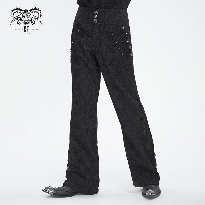 PT249 Gothic jacquard flared trousers – Devil Fashion Official