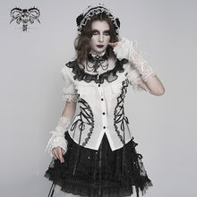 Load image into Gallery viewer, SHT15102 Lolita Shimmer Chiffon Pleated Short-Sleeve Blouse
