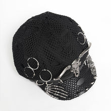 Load image into Gallery viewer, AS275 Distressed Mesh Flat-Brimmed Octagonal Cap
