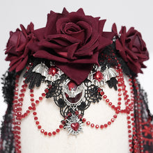 Load image into Gallery viewer, EAS032 Fine Mesh paisley 3D Rose Veil
