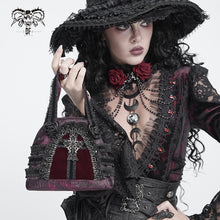 Load image into Gallery viewer, AS29702 Wine Small Gothic-style pleated-pattern handbag
