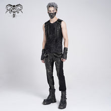 Load image into Gallery viewer, TT292 Irregular burnt raw edge punk T-shirt
