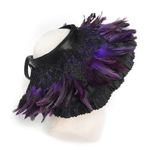 Load image into Gallery viewer, AS262 Purple Feather Lolita Wide-Brimmed Soft-Wire Headband
