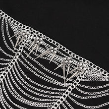 Load image into Gallery viewer, AS220 Punk long and wide headdress chain tassel
