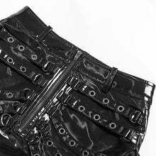 Load image into Gallery viewer, SKT252 Patent Leather Fishtail Punk Skirt

