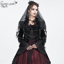 Load image into Gallery viewer, ECT015 Gothic Feather Ultra Short Women&#39;s Dress Jacket
