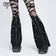 Load image into Gallery viewer, AS314 Punk-style mid-length snakeskin-pattern leather leg warmers
