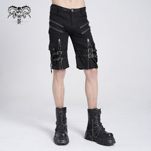 Load image into Gallery viewer, PT029 punk rock adjustable zippered summer men shorts with loops
