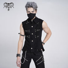Load image into Gallery viewer, WT061 Distressed heavy metal men vest
