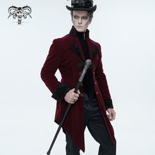 Load image into Gallery viewer, CT02202 devil fashion gothic formal party turn down collar wine men swallowtail coats
