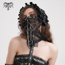 Load image into Gallery viewer, MK056 Women Punk Spider Web Mask With Veil
