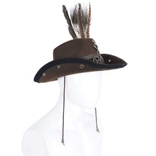 Load image into Gallery viewer, AS186 Steampunk western cowboy hat
