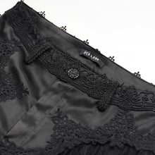 Load image into Gallery viewer, EPT018 Sexy women stage performance mesh Gothic mid-rise flared pants

