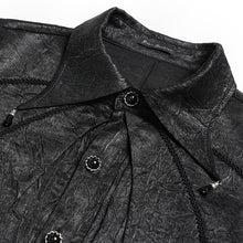 Load image into Gallery viewer, SHT15401 Gothic Long-Sleeve Pleated Shirt with Bat-Wing Shoulder Flaps
