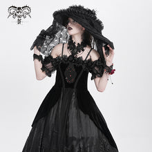 Load image into Gallery viewer, ESKT04501 Black Gothic suspender dress
