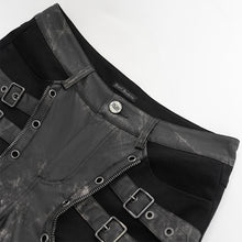 Load image into Gallery viewer, PT270 Punk Twill and Faux Leather spliced Trousers
