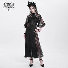 Load image into Gallery viewer, SKT172 Gothic High Slit Lace Asymmetric Long Dress
